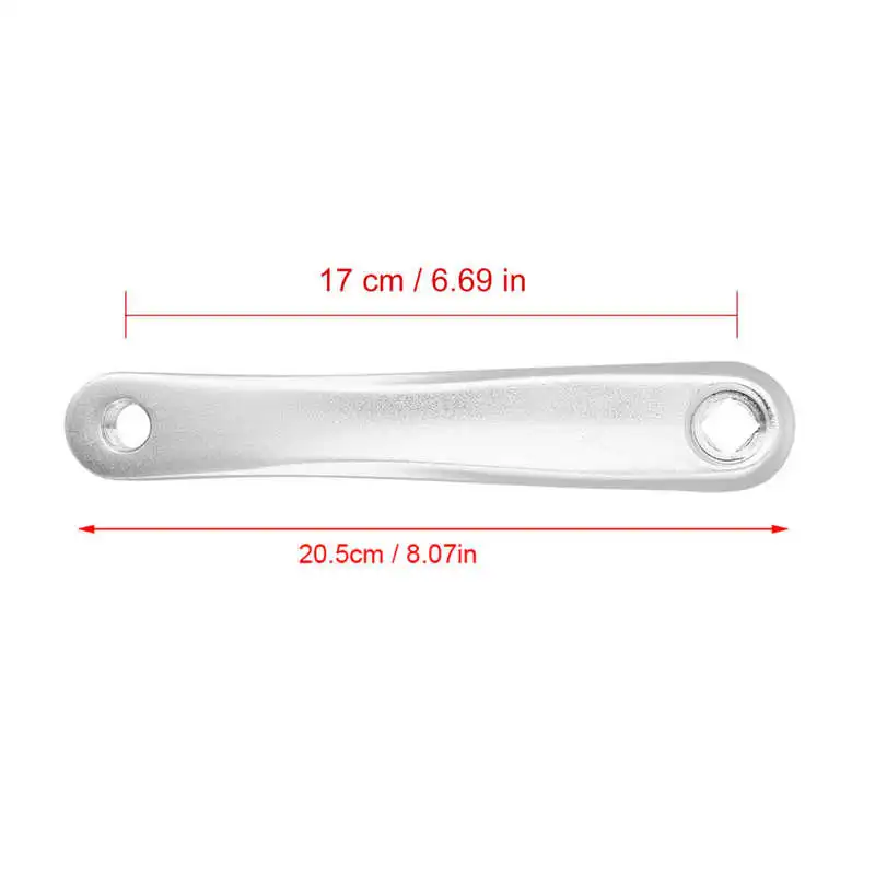 Manivelle Gauche De Vélo En Alliage D'aluminium - Longueur 170mm - Compatible Trou Carré Ou Losange (diamant) - Pour Pédales Standard 14mm