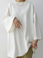 ZANZEA Spring Fashion Solid Tops Women Long Sleeve Loose Blouse Female Work OL Blusas Shirt Casual Tunic Pullover Chemise 2024 - Image 4