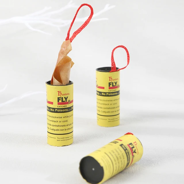 4 Tekercscsík Beltéri És Kültéri Ragadós Légycsapda Egyedi Tervezési Légypapír -Szalagkapó Növények Otthon - Image 4