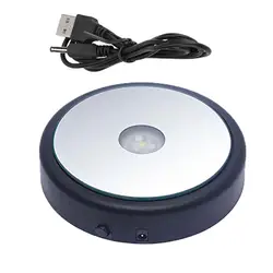 Illuminating LED Display Base for Creative Art and Collectibles (Black)