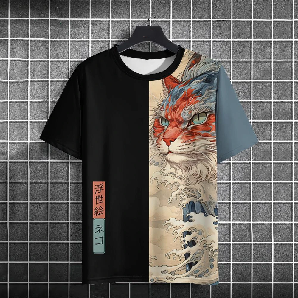 Mens Summer Short Sleeve T Shirt Oversized Tees