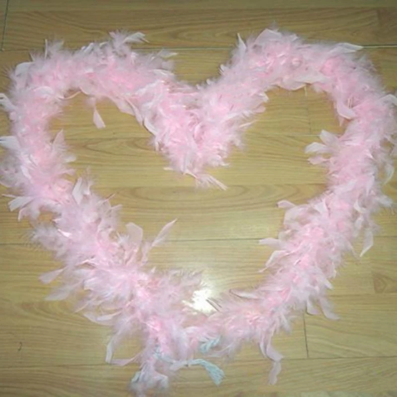 Thicken Plush Turkey Feather Boa Soft Full Feather Trim Stripe for Wedding Party Costume Stage Dancing Diy Decorations feather scarf