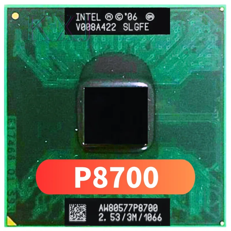 Процессор Intel Core 2 Duo P8700 SLGFE, двухъядерный процессор для ноутбука, 2,53 ГГц, 3 МБ, 1066 МГц, разъем 478