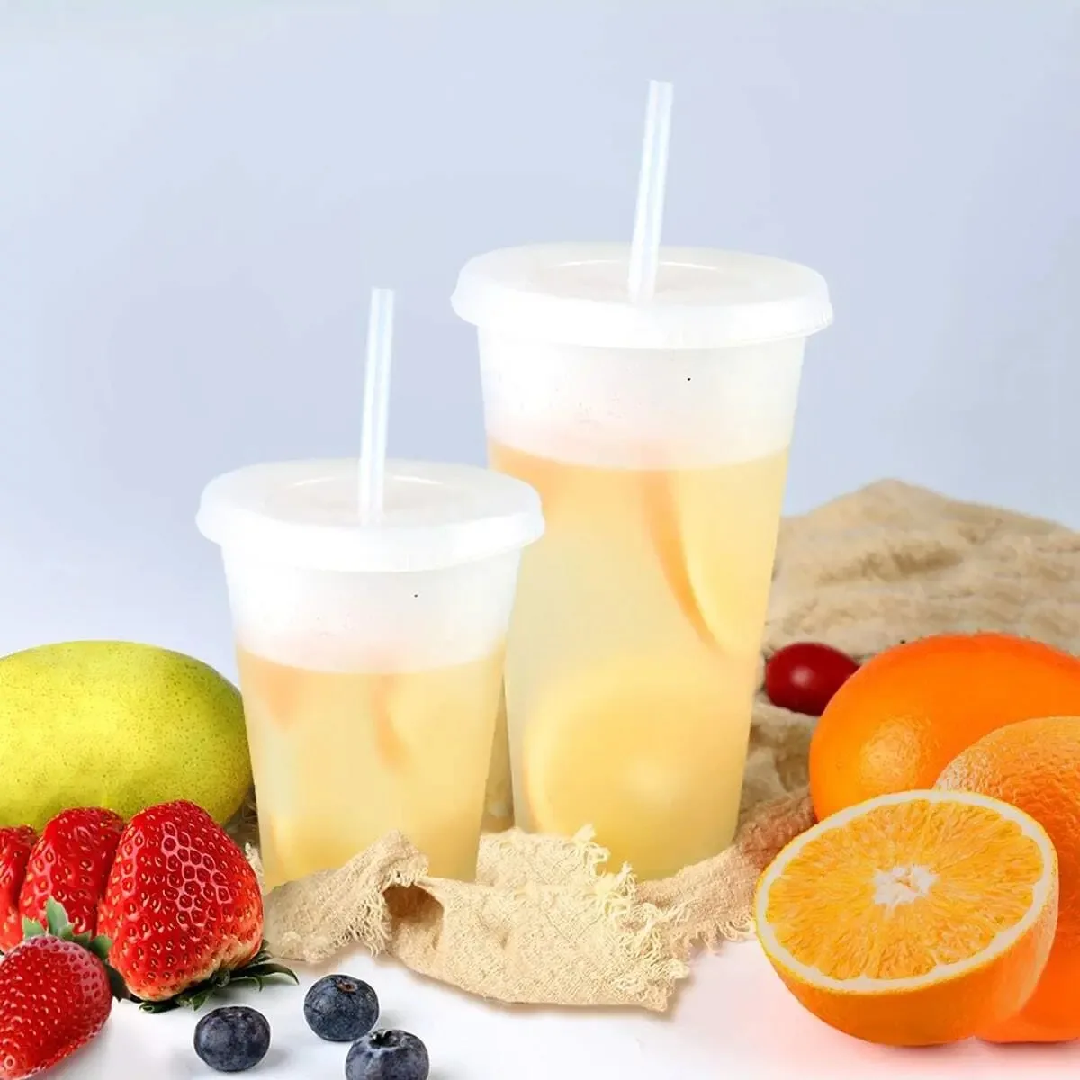 Cute Water Bottle Large Capacity Plastic Straw Cup