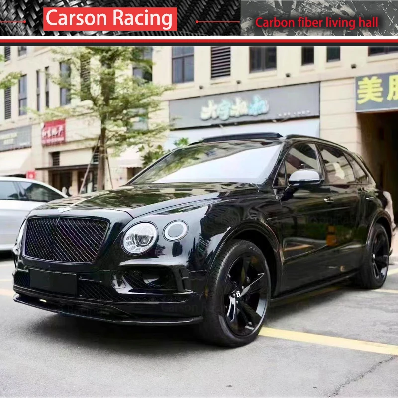 Per Bentley Bentayga Upgrade W12 Real Carbon Fiber Body Kit Per Bentley Paraurti Anteriore Lip Spoiler Diffusore Posteriore