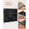 Portable Closet, 81.5 Inch Extra Large Capacity Wardrobe Closet with Cover, Easy to Assembly, Black PCT136B01 Wardrobes 6
