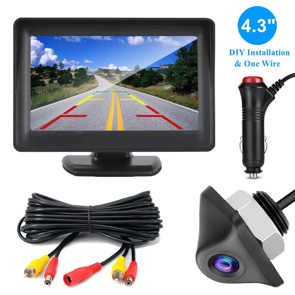 

Car Monitor Camera Kit 4.3 Inch TFT LCD Screen Rear View System for Cars,Trucks,Pickups,Suvs Easy Installation