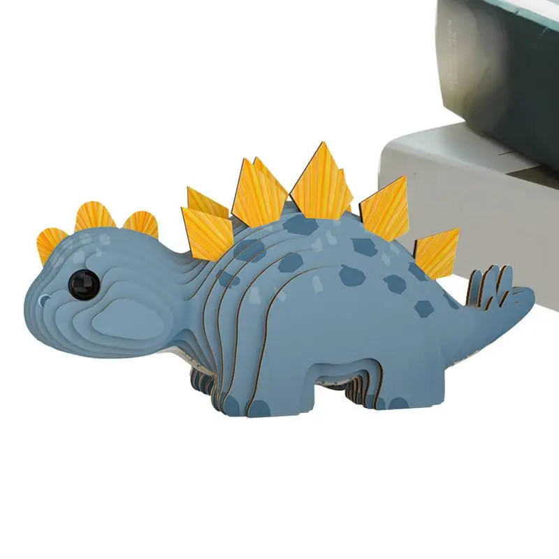 

Dinosaur 3D Puzzle Jigsaw Stegosaurus Raptor Paper Toy Puzzles Raptor Stegosaurus Animal Puzzle Montessori Educational Learning