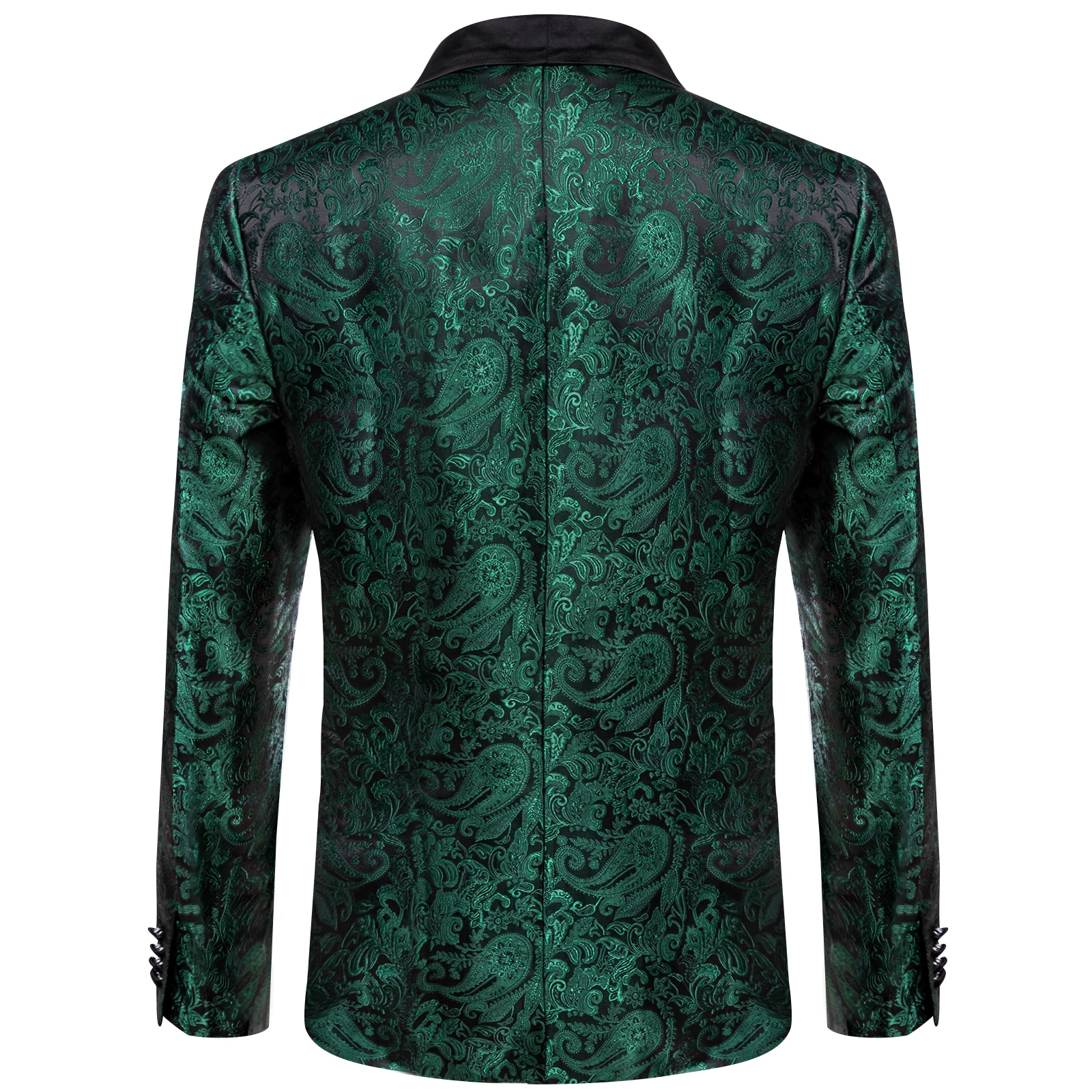 Men's Suits Blazer Green Red Silver Color Paisley Luxury Wedding Prom Business Banquet Suit Coat Men Clothing Jacket 2