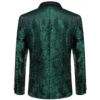 Men's Suits Blazer Green Red Silver Color Paisley Luxury Wedding Prom Business Banquet Suit Coat Men Clothing Jacket 2