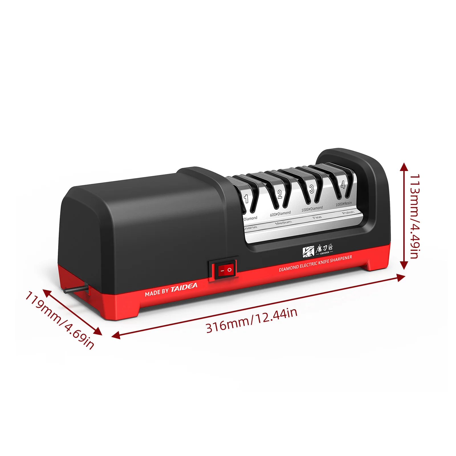 TG2102 4 Stage Electric Knife Sharpener 20-Degree Grinding Edge Knife Sharpener for Kitchen Knives with Sharpening and Polishing 6