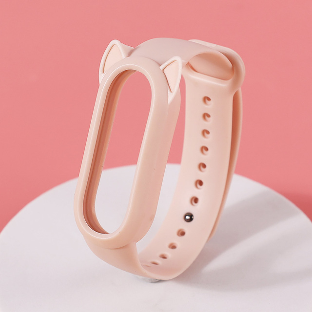 Mi Band 7 6 5 4 3 Cute Cat Strap Kawaii Replacement Wristband Bracelet on Miband7 Miband6 Miband5 Miband4 Smartwatch Belt