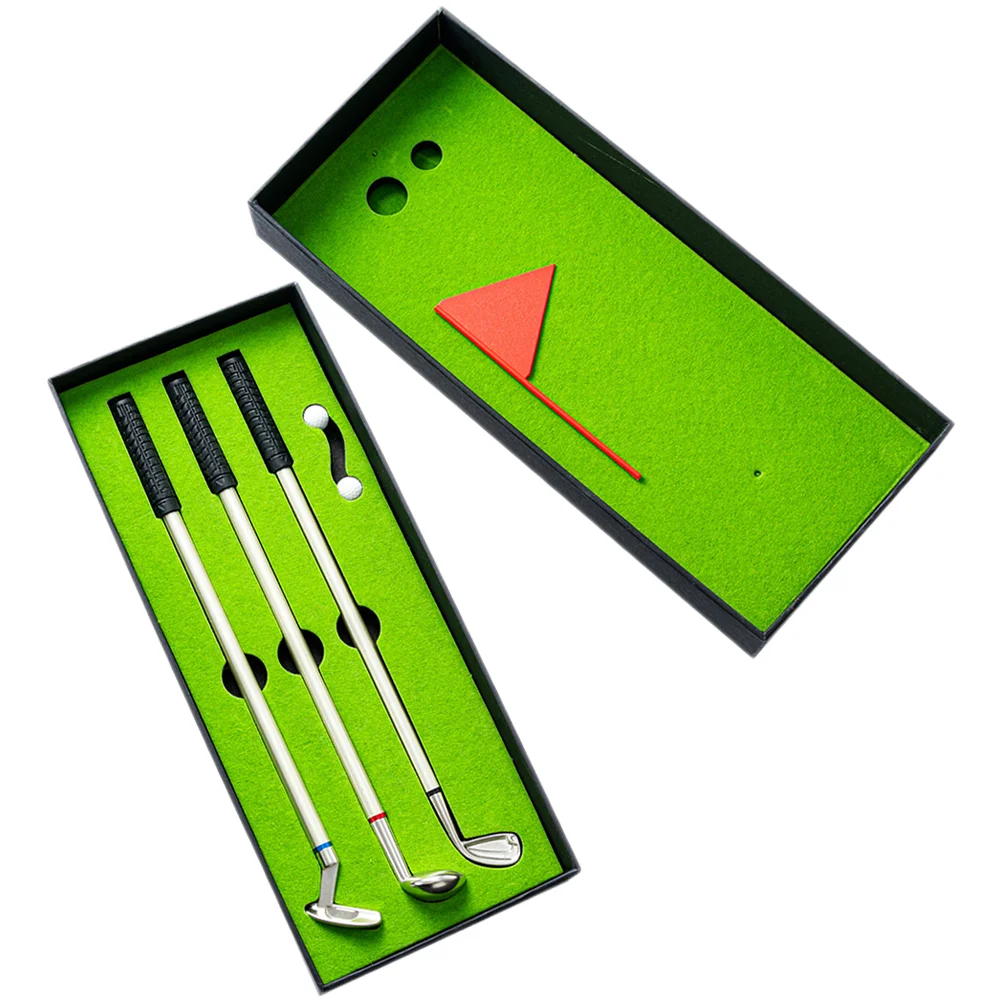 

1 Set of Golf Pens Set Desktop Golfs Pens Golf Training Set Golf Pen Set Fun Golf Gift