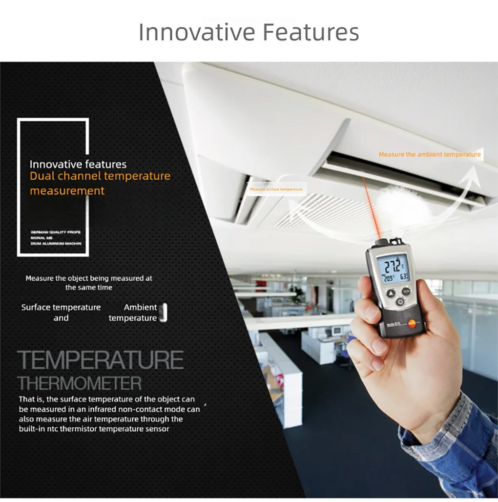 Testo 810 Portable Infrared Thermometer Non-Contact Infrared Thermometer NTC -30