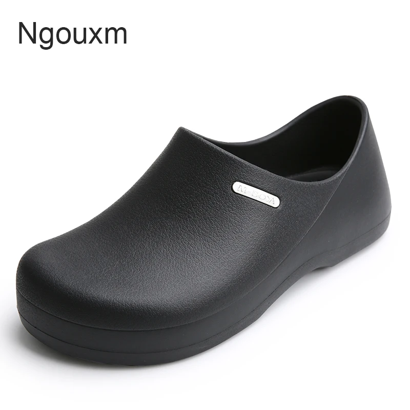 Ngouxm Men Chef Shoes Women Non-slip Waterproof Oil-proof Kitchen  Nurse Shoes Work Cook Shoes