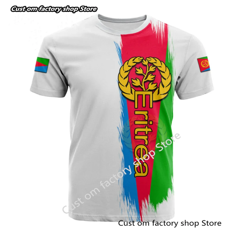 

Africa Country Eritrea Lion Colorful Retro 3D Print Men/Women Summer Casual Funny Short Sleeves T-Shirts Streetwear A27