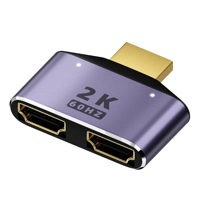 

Splitter 1 in 2 Out 2K Splitter for FullHD 2K@60HZ 1920x1080 3D Splitter (1 Source to 2 Displays)