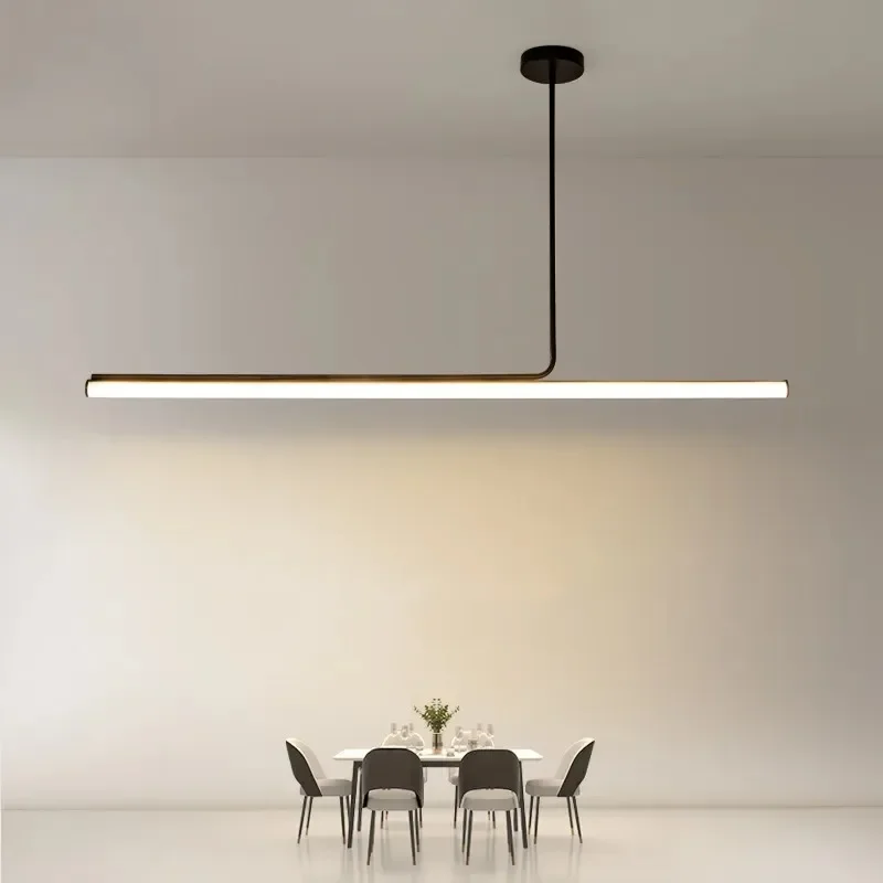 Modern Simplicity Led Chandelier for Living Dining Room Kitchen Black Pendant Lights  Home Decoration Hanging Light Fixture