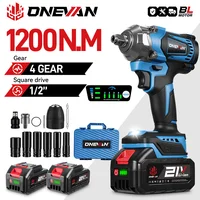 ONEVAN 1200N.M clé à chocs électrique sans brosse 1/2 pouces clé dynamométrique sans fil tournevis outil électrique pour Makita 18V batterie broche 1