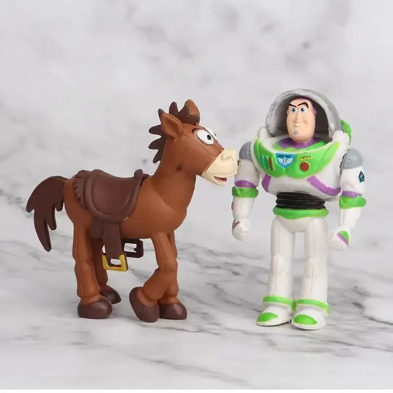 Hot 7pcs/set Toy Story 4 Action Figures Toys Woody Jessie Buzz Lightyear Forky Pig Bear Figura Model Doll Figurine - 5
