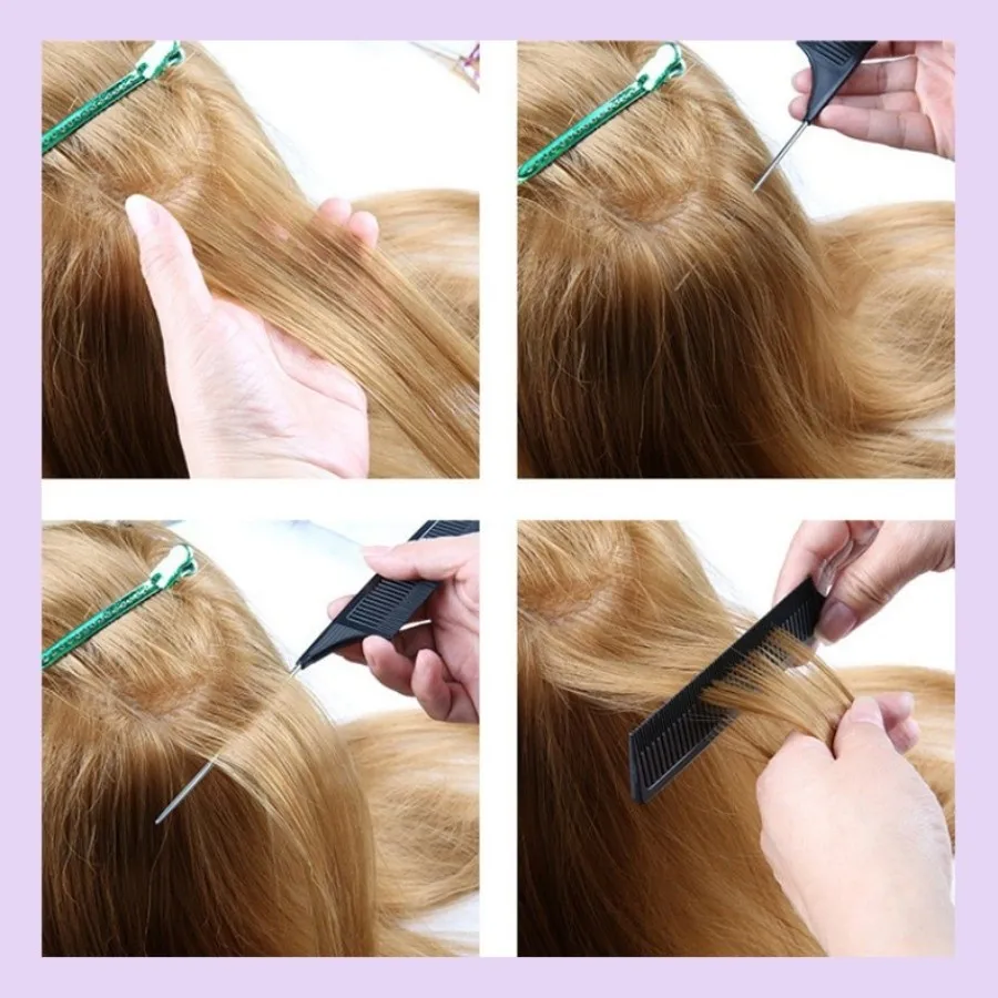 Professional Candy Color Pointy Tail Hair Styling Comb Set - 5/12 Pieces