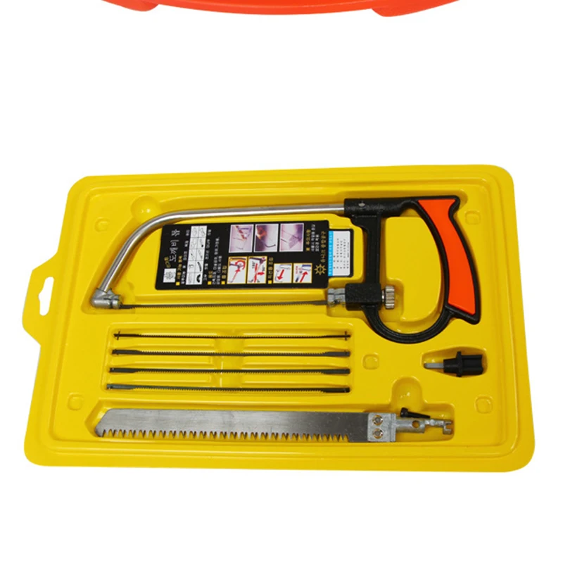 8in1 Saw Multi Purpose Hand Steel Saw Metal Wood Glass Kit 6 Blades Woodworking Metalworking Model Hobby Tool
