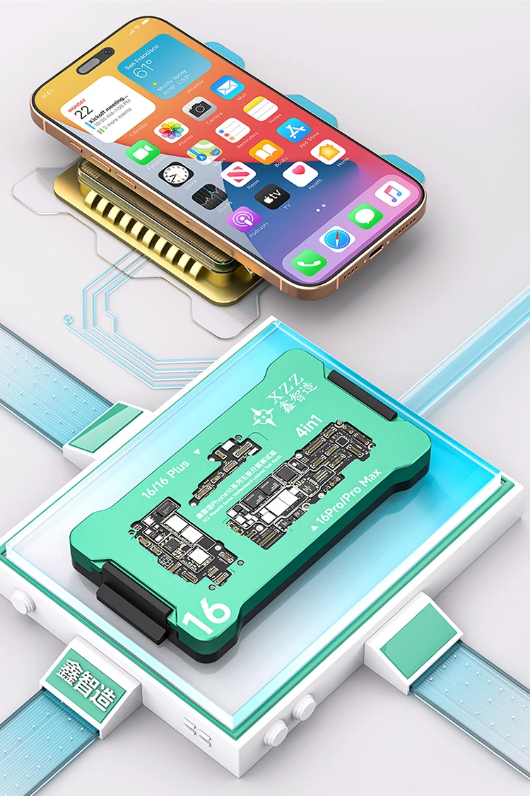 XZZ 16 Series 4-in-1 Motherboard Layered Test Fixture for iPhone