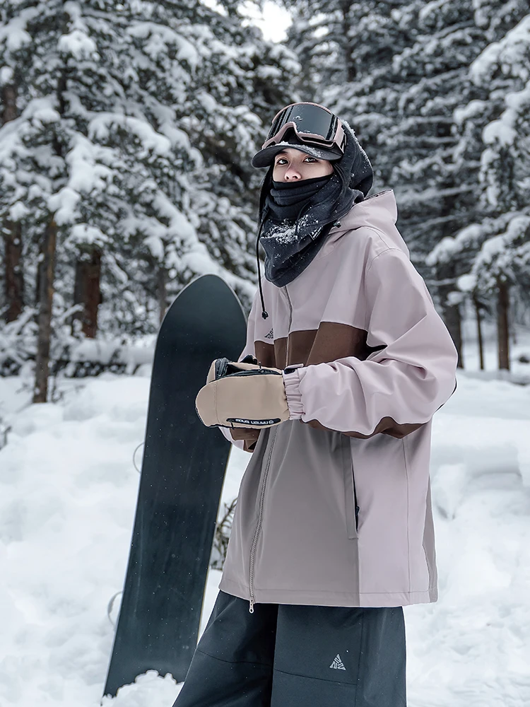 Nan'en Ski Suit Women's and Men's Snowboard New Ski Jacket Top Splicing American Waterproof Suit Snow