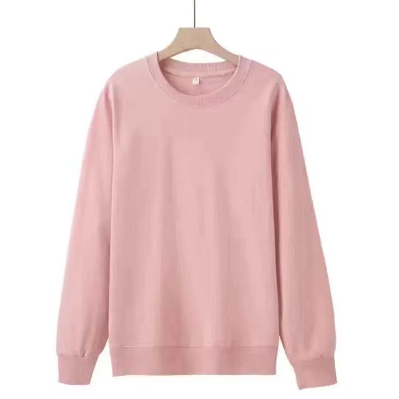 Fashion O-Neck All-match Solid Color Sweatshirts Mens Clothing 2023 Autumn Winter Loose Korean Pullovers Casual Sweatshirts