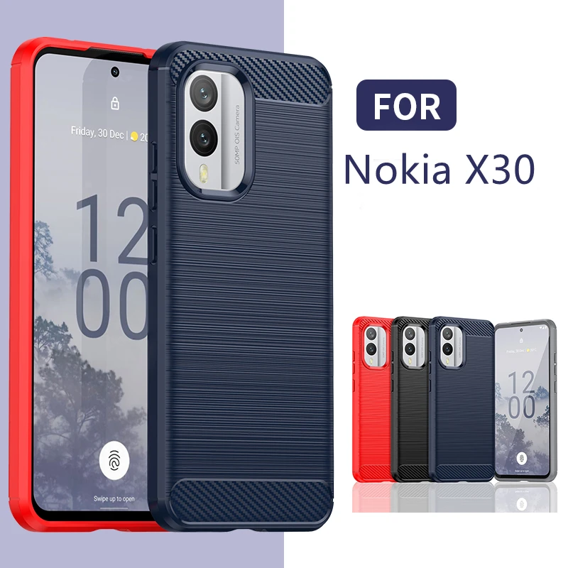 Per Nokia X30 5G Custodia Cover Nokia X30 5G Capas Nuova Custodia Morbida In Tpu Antiurto Per Telefono In Fibra Di Carbonio Per Nokia X30 5G Fundas