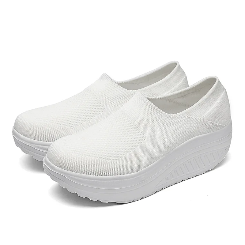 Sneakers Women Fashion Femme New Women's Vulcanized Shoes Sneakers Thick Bottom Slip on Female Women Shoe Plus Size - 6