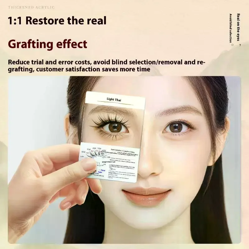 1pcs False Lash Trial Card Kit Professional Try-On Effect Lashes Style Display Board Lash Extensions Supplies Fake Lash Card