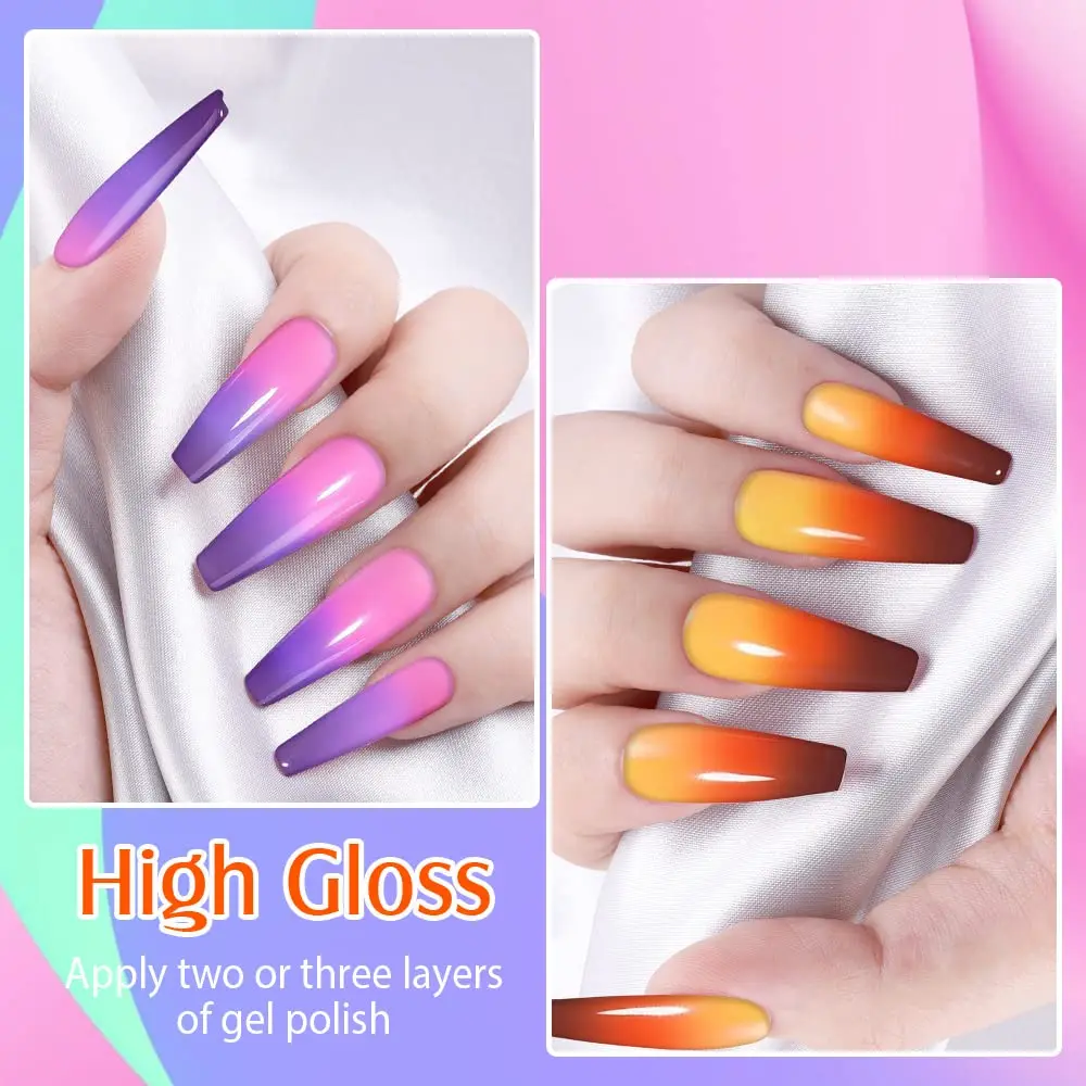 TOYFUNNY Temperature Change Nail Polish Color Temperature Control Nail Oil  33 Color 7Ml - Walmart.com