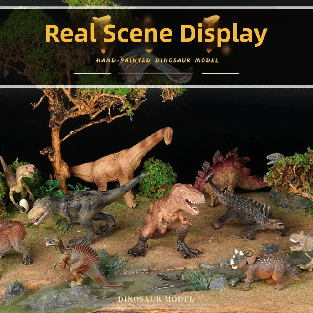 Boutique Model Multiple Sizes Dinosaur Model Realistic Educational Jurassic Dinosaur Rubber Tyrannosaurus Scene Decoration