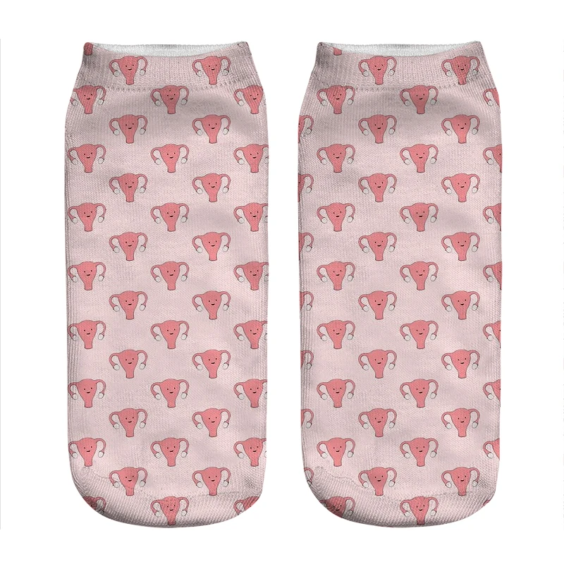 

Funny Women's socks Happy Womb Day Uterus Socks Women harajuku Happy Novelty girl gift Breathable all-match Socks for women