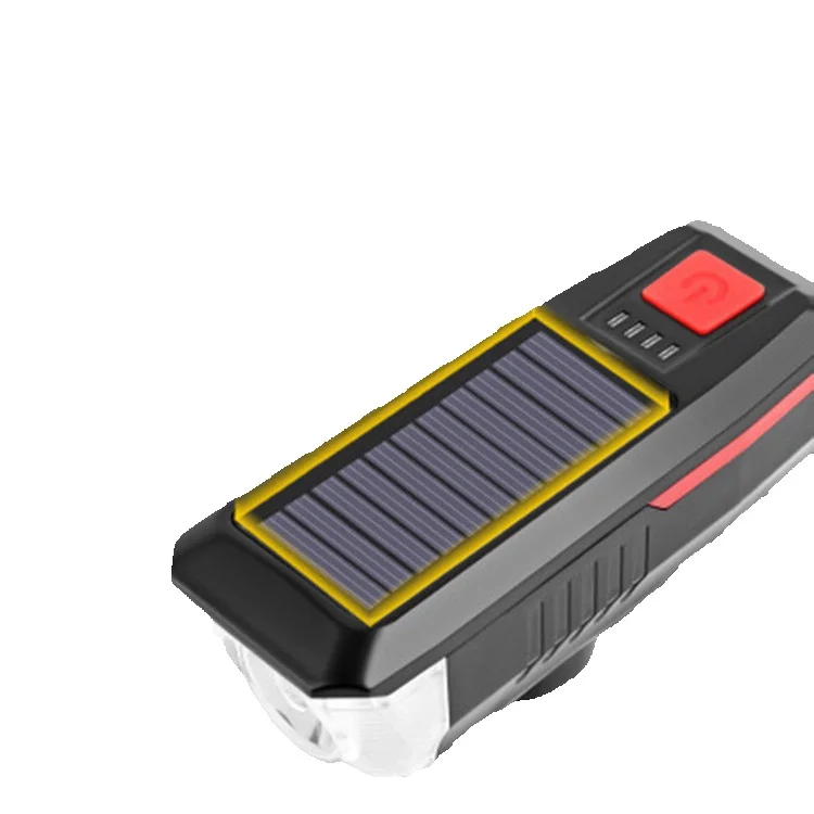 Velosipēdu saules enerģijas signāltaures, USB uzlādējami priekšējie lukturi, velosipēdi, spēcīgas gaismas lukturīši, riteņbraukšanas aprīkojums_voghion.com