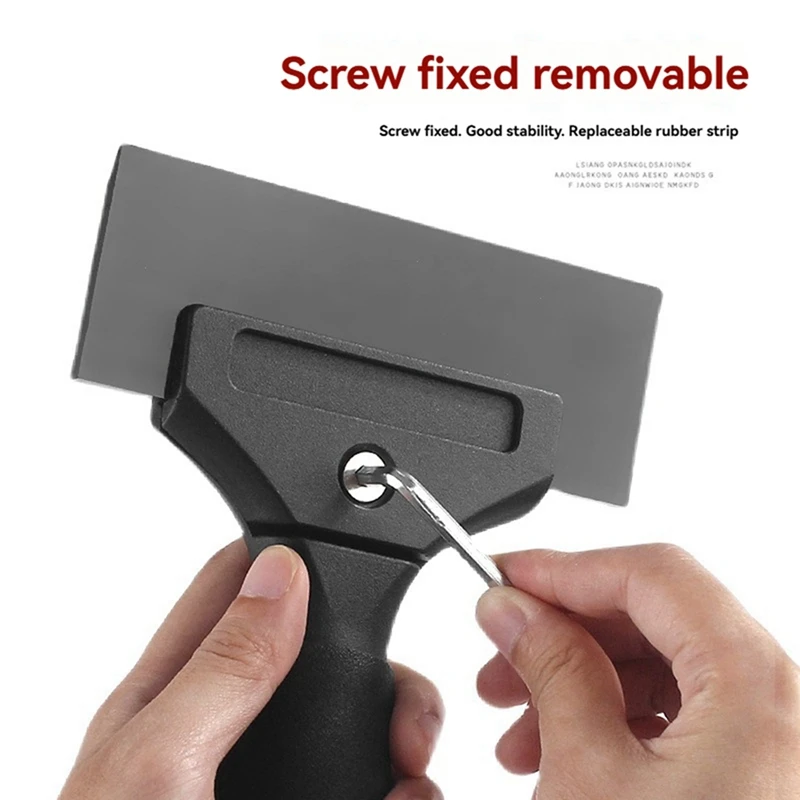 Aluminum Alloy Car Film Application Tool Short Handle Scraper Soft Rubber Scraper Water Board Car Film