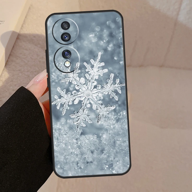 Elegant Snowflake Winter Case - Frosted Design