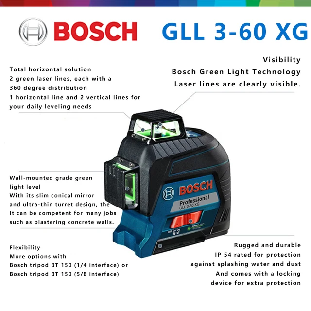 Nivel láser Bosch profesional Gll 3 60  Nivel láser de construcción  profesional-Niveles láser-Aliexpress