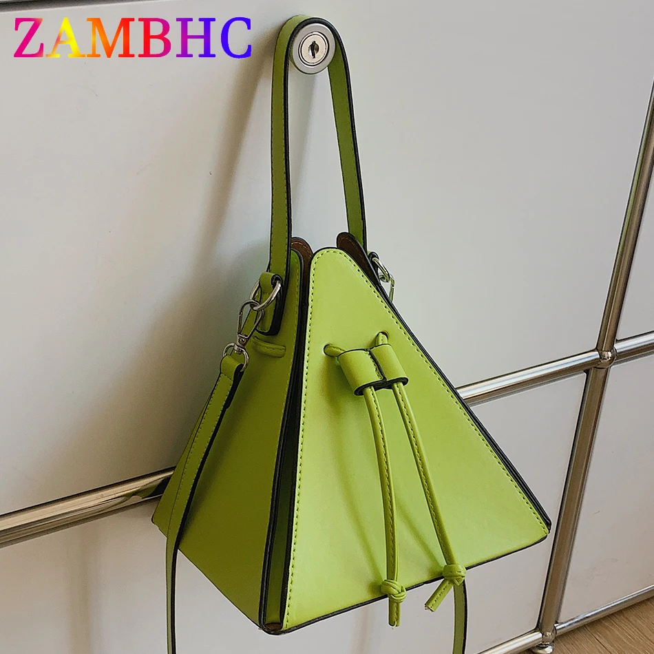 PU Leather Mini Crossbody Bags For Women Triangle Fashionable 2022