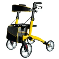 Rollator Folding Walker Portable Patient Adjustable Walker Rollator Shopping Cart Medical Outdoor Rollator Walker With Seat 2