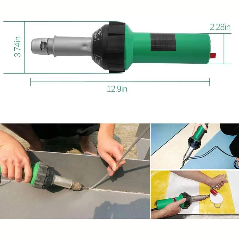 220V 1600W Integrated Plastic Welding Gun Temperature Adjusting Plastic Welding Torch Hot Air Torch Heat Gun With Tool Set 4