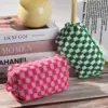 Large Checkerboard Makeup Bag Women Girls Portable Travel Essential Pouch Purse Toiletry Bag Organizer Storage Pencil Case 6
