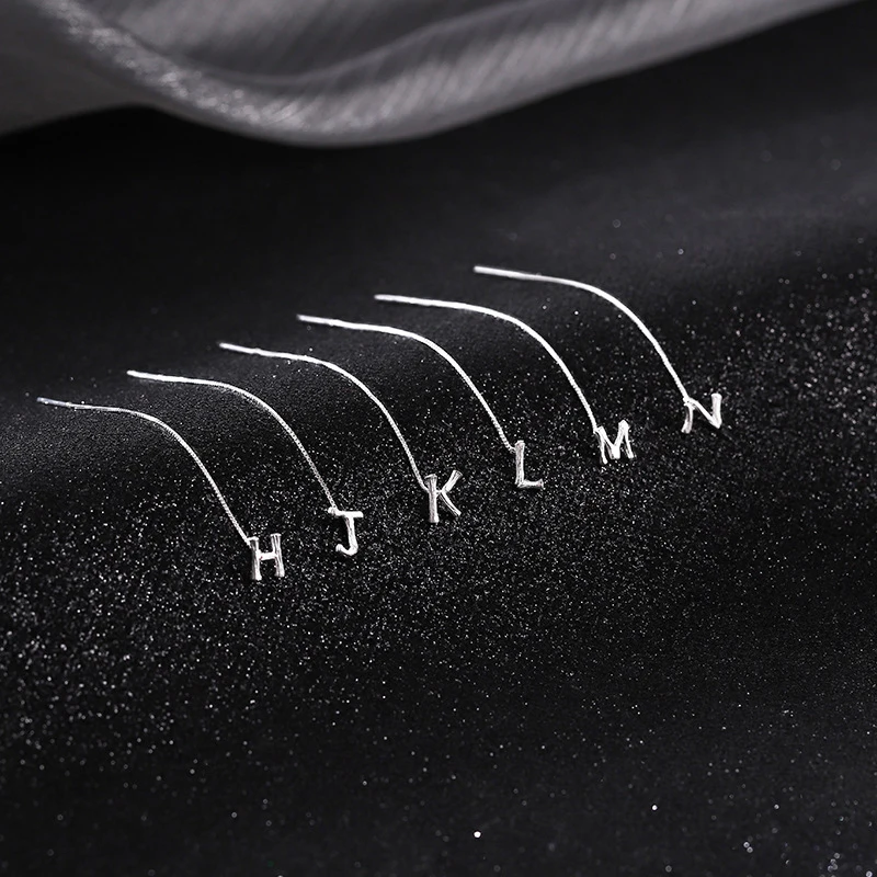 Fashion Stud Earrings English Letters for Women Temperament Light Luxury Tassel Drop and Studs Letters A-Z Simple Gifts