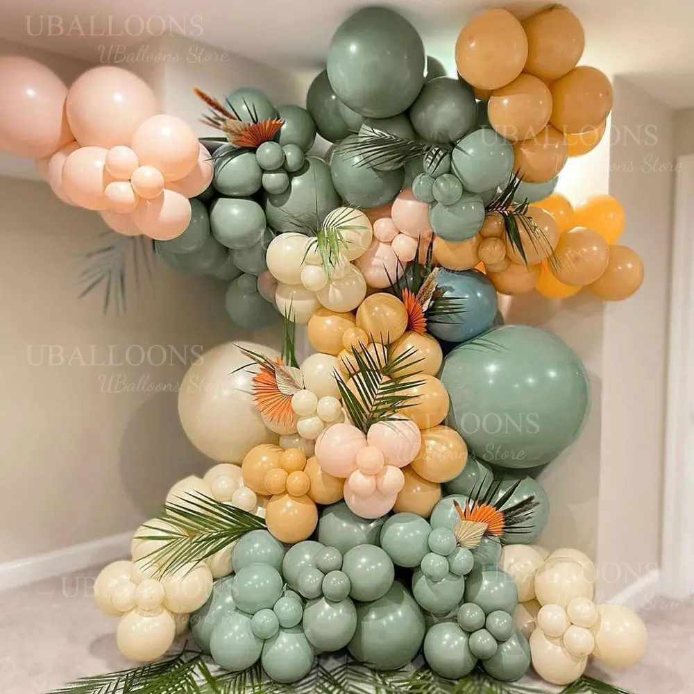 Dämmerung Lauren Grüne Luftballons Girlande 5/10/12/18 Zoll Retro Staubige grüne Luftballons für Geburtstag Babyparty Hochzeit Party Dekor Gastgeschenk – Detail 13