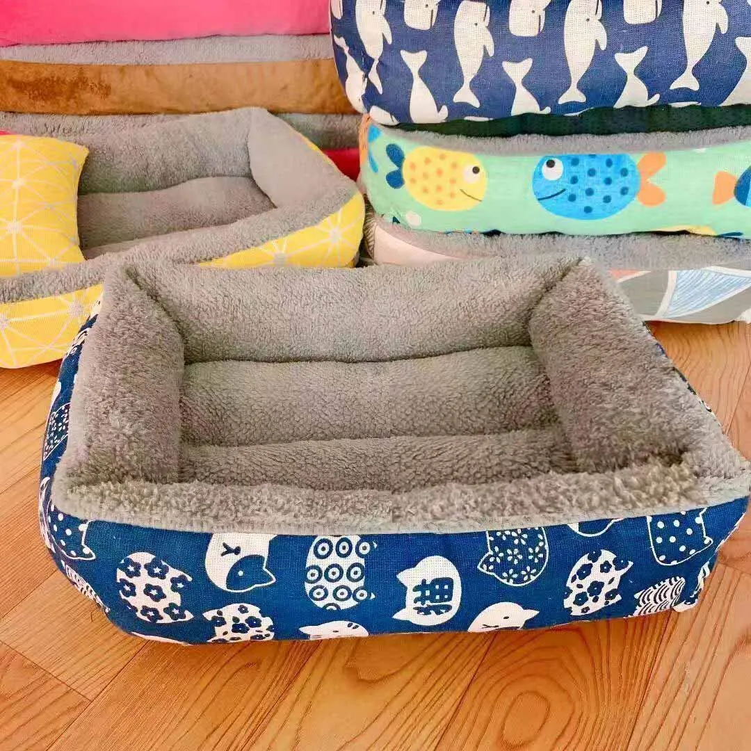 thumbnail image 1 of Cojín para cama para perros, sofá para dormir, cama para gatos, cama redonda para cachorros, cama cálida, cama suave y larga de felpa para perros pequeños, nido para gatos, 1 of 4