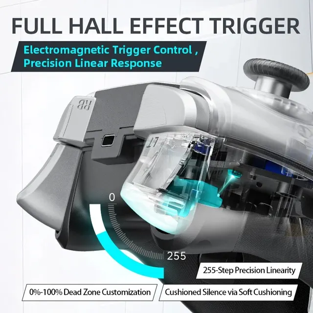 Gamepad Wireless Gaming Controller Machenike G5 Pro Elite Hall Trigger Joystick Mecha-Tactile Buttons For Switch PC Android IOS 4