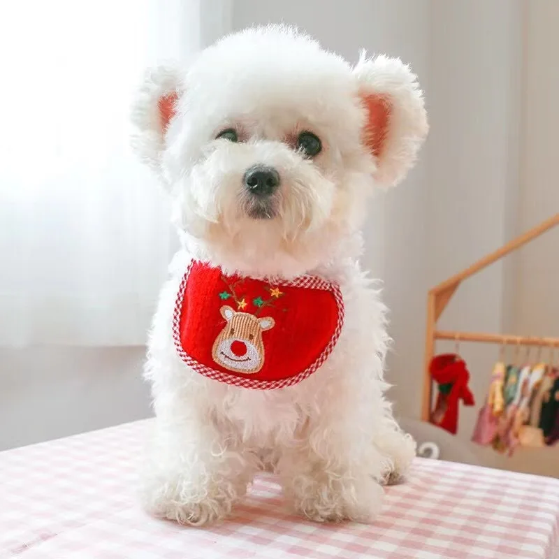 

22Kinds of Christmas Birthday Dog Cat Cute Saliva Towel Pet Accessories Bib Neck Triangle Scarf Small Medium Pets Supplies Items