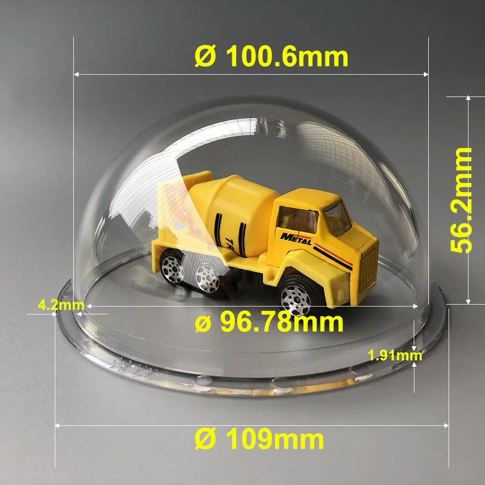 Camera Protection Dome Round Cover 4 Inch Cabochon Polycarbonate Plastic 109x56.2mm security camera cover