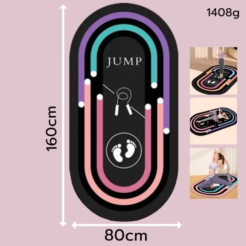 New Soundproof Yoga Mat Purple Black High Density Jumping Rope Mat Thickened Yoga Pad Women Men